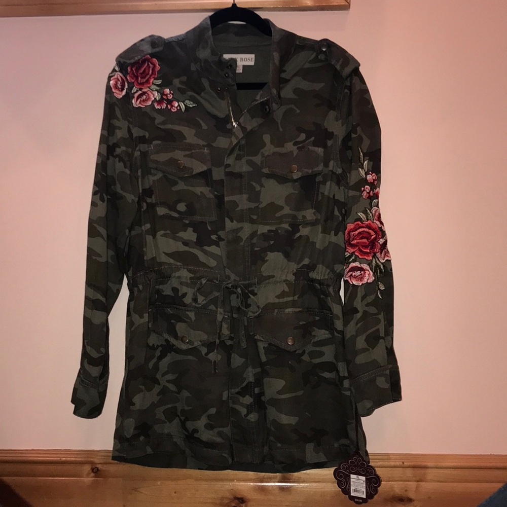 Camo jacket with roses
